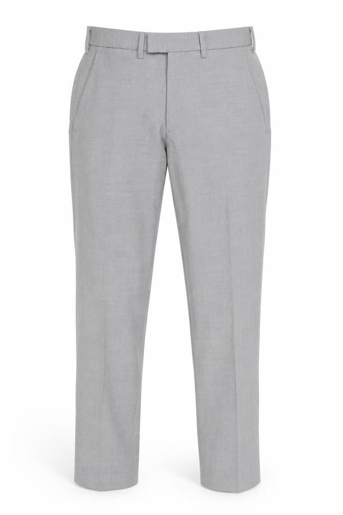 Marks & Spencer Men's Grey 30W 31L Regular Fit Wool Blend Dress Pants