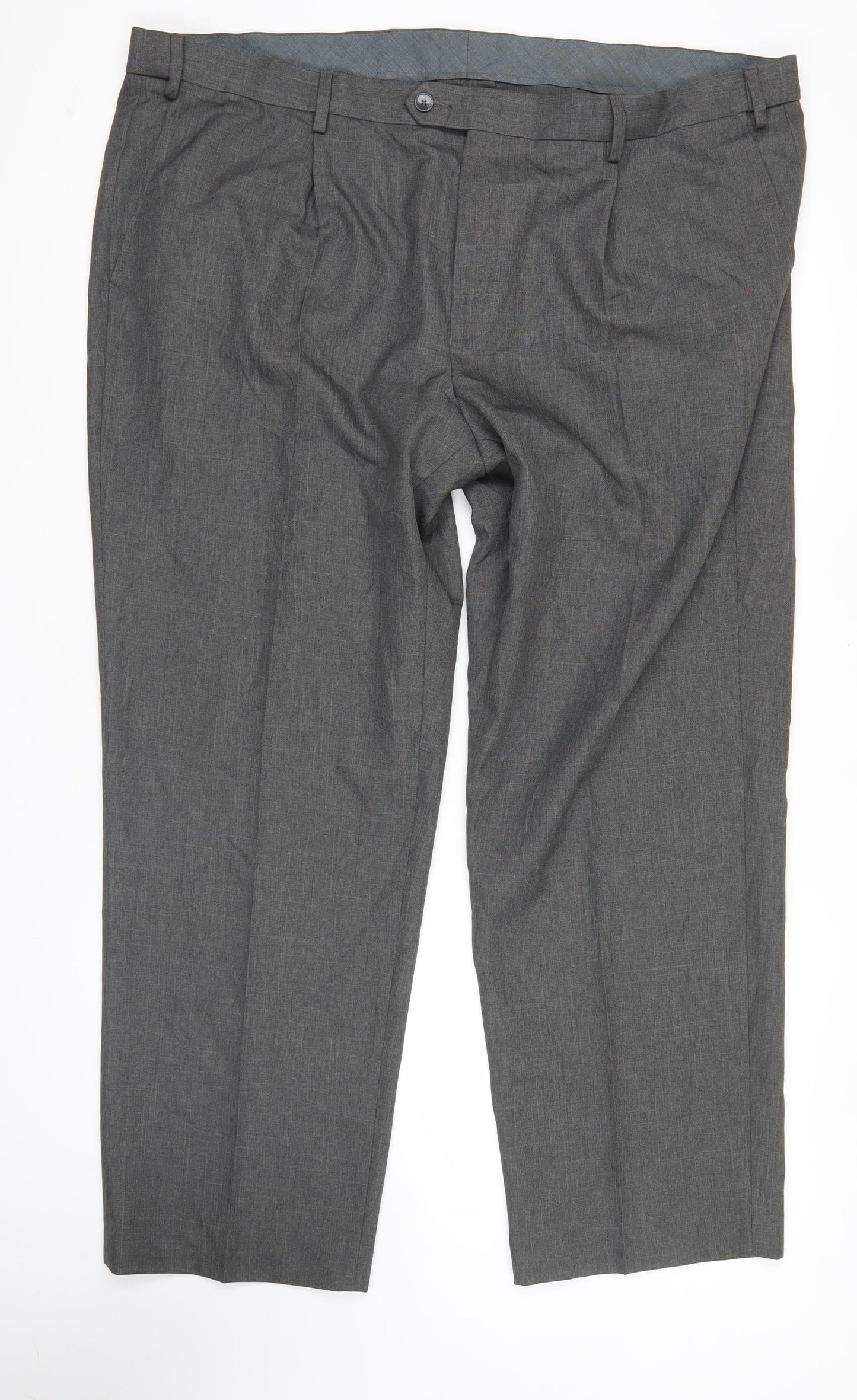 Marks and Spencer Women’s Grey Regular Fit Straight Leg Dress Pants 44W 29L