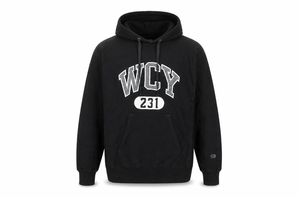 Champion Men's Black Reverse Weave Pullover Hoodie M College Logo