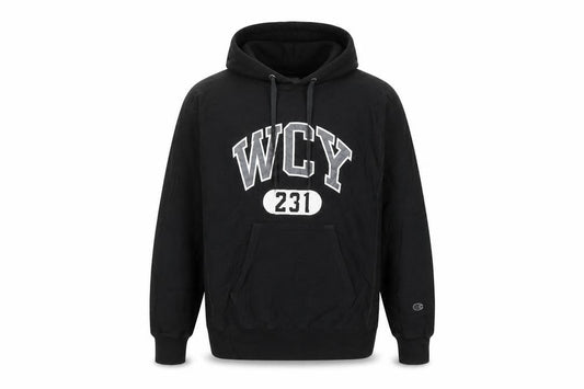 Champion Men's Black Reverse Weave Pullover Hoodie M College Logo