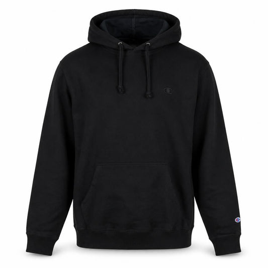 Champion Men’s Black Pullover Hoodie M Regular Fit Fleece Logo