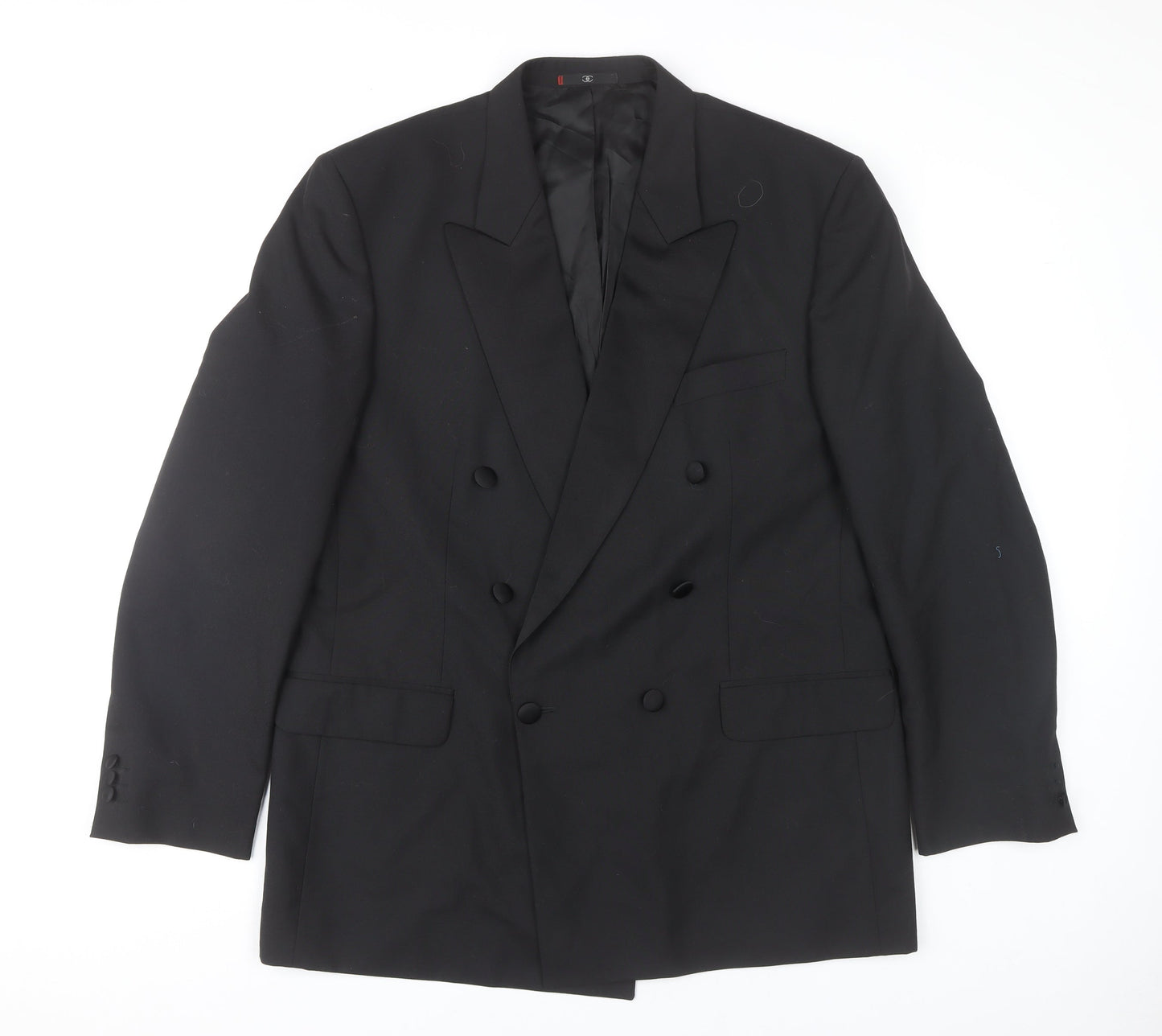 Ciro Citterio Men's Black 44L Wool Blend Double-Breasted Blazer