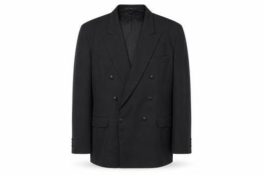Ciro Citterio Men's Black 44L Wool Blend Double-Breasted Blazer