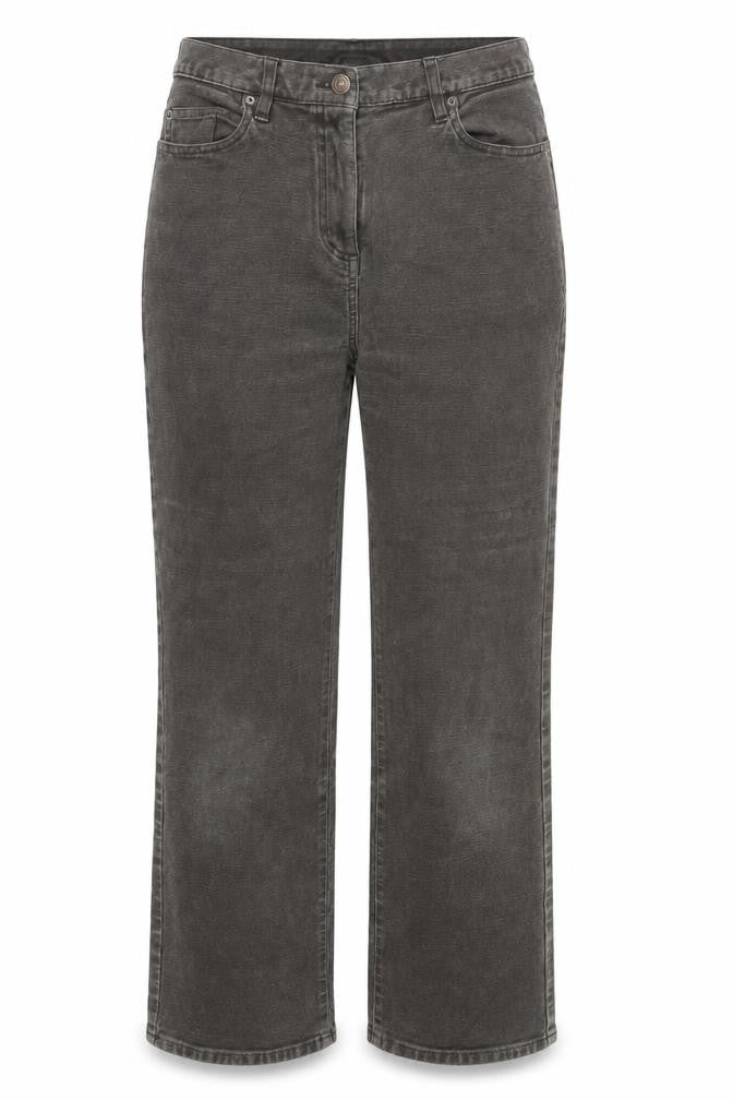 Boden Women’s Grey Straight Leg Jeans Size 12 Tall Stretch Denim