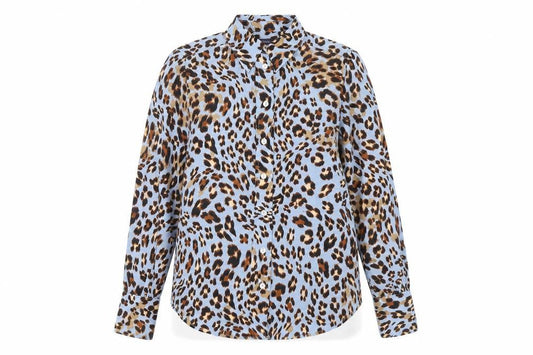 Marks and Spencer Women’s Multicoloured Leopard Print Button-Up Shirt Size 6