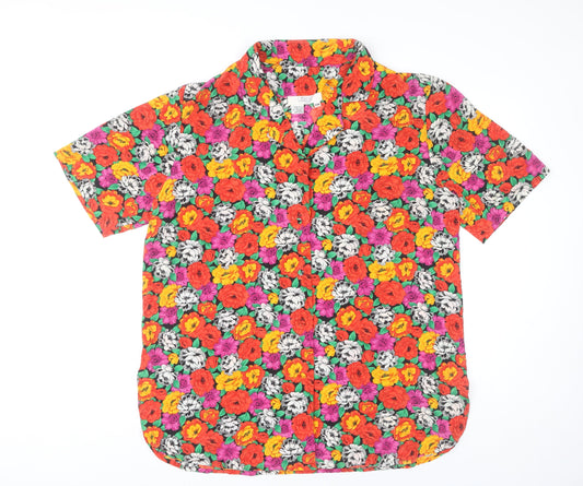Imagin Women’s 14 Plus Multicoloured Hawaiian Floral Cotton Shirt
