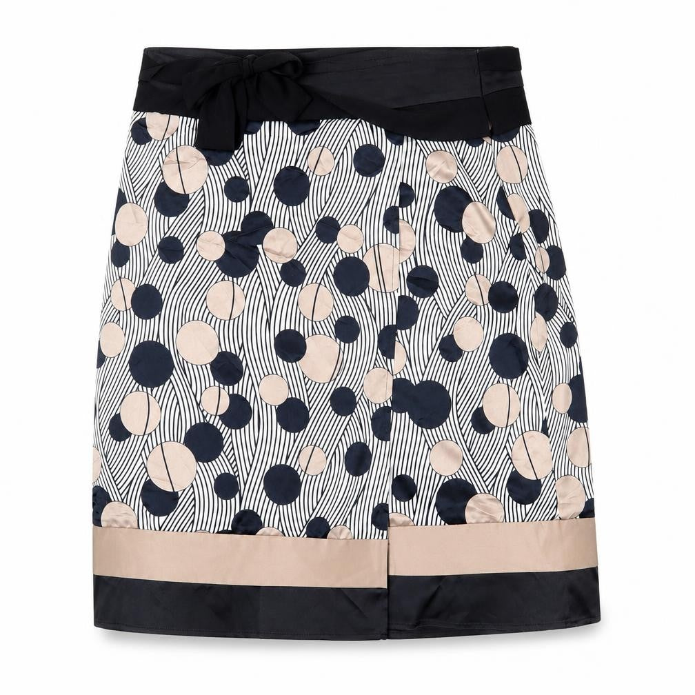 James Lakeland Women's Black Beige Polka Dot Pencil Skirt Size 14