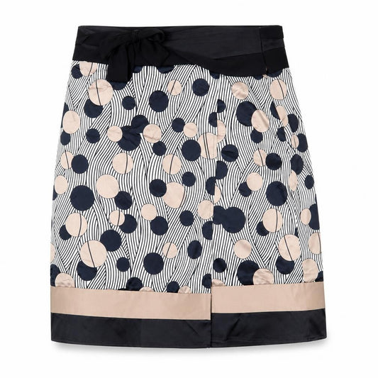 James Lakeland Women's Black Beige Polka Dot Pencil Skirt Size 14