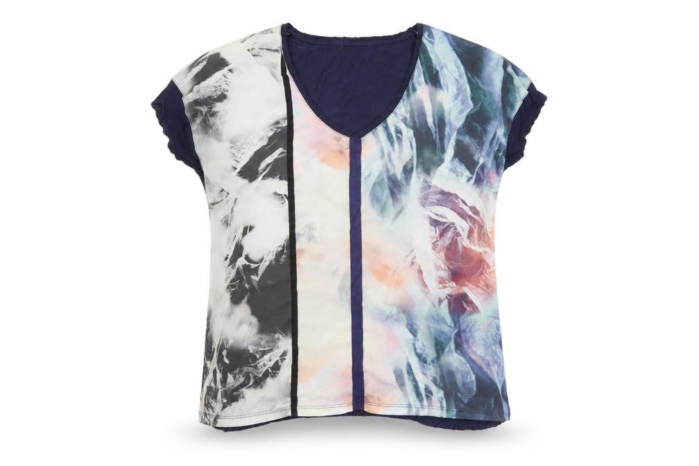 Zara Women’s Multicoloured V-Neck Short Sleeve Basic T-Shirt M