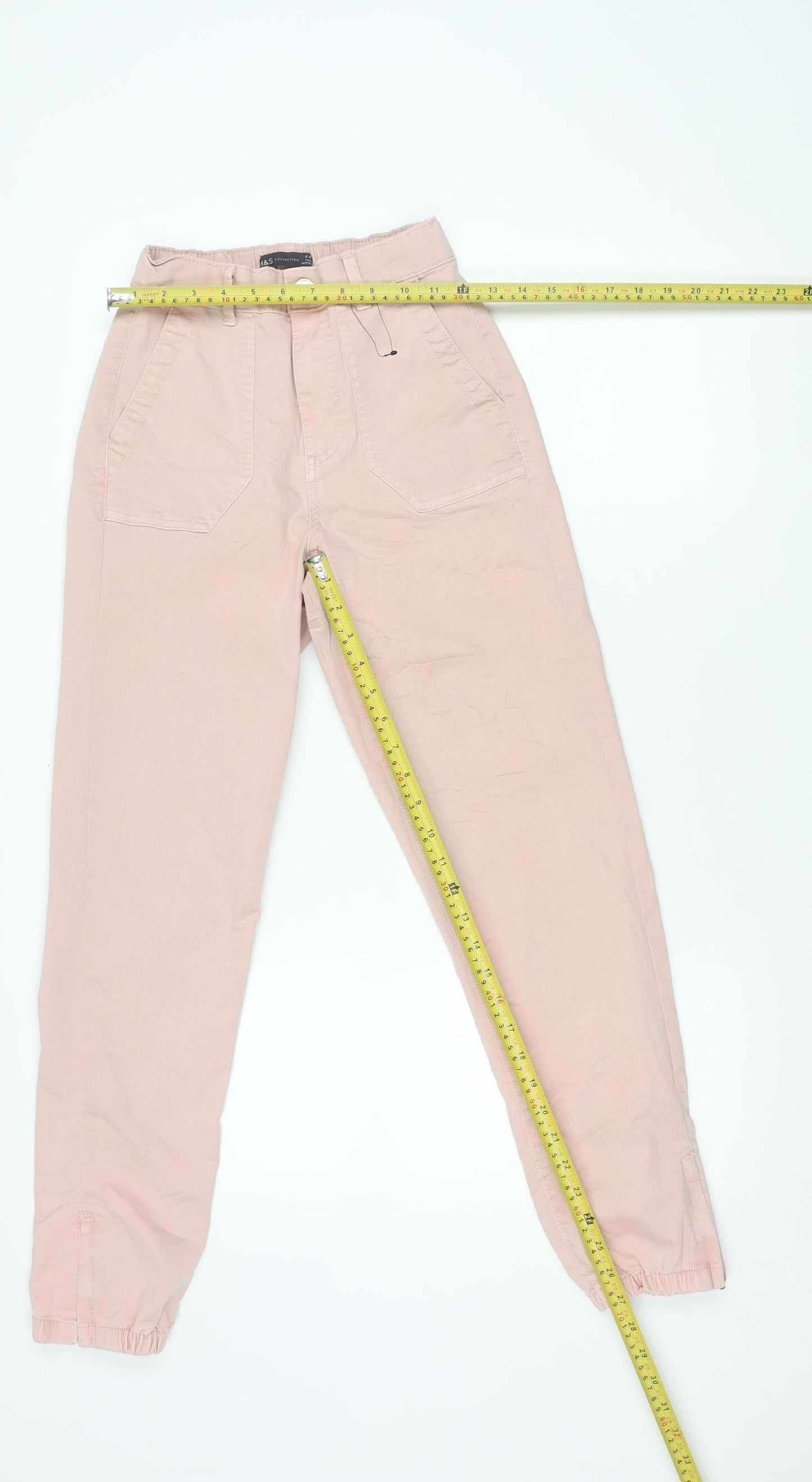 Marks and Spencer Women’s Pink Size 6 Tapered Jogger Trousers