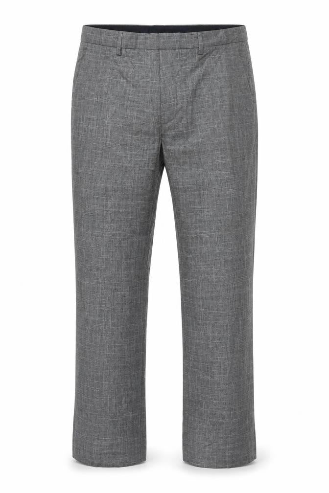 Marks & Spencer Mens Grey Check Dress Pants 36W 31L Regular Fit