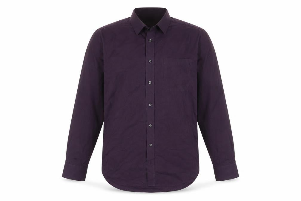 Marks & Spencer Men's Purple 16in Collar Regular Fit Woven Shirt
