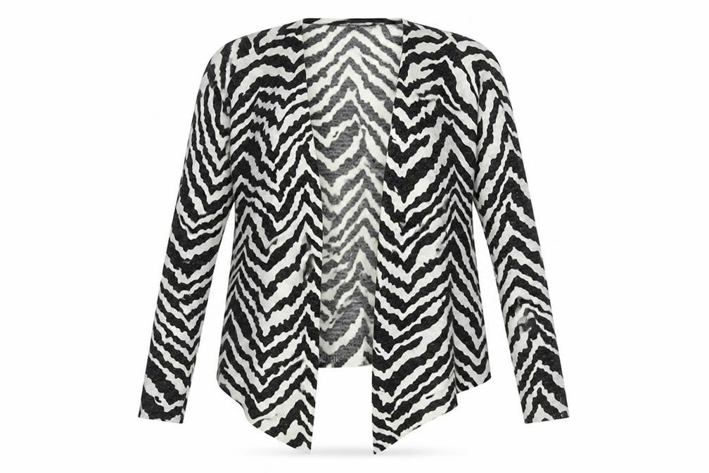 Marks & Spencer Women's Multicoloured Size 8 Zebra Open Front Cardigan