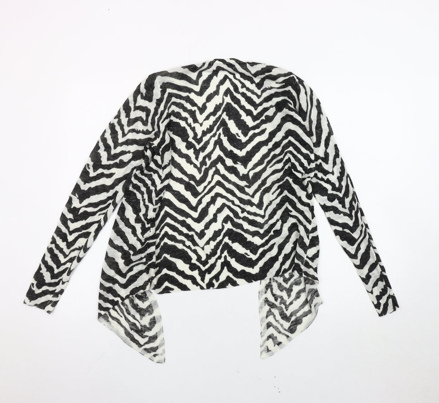 Marks and Spencer Women's Multicoloured Size 8 Zebra Open Front Cardigan