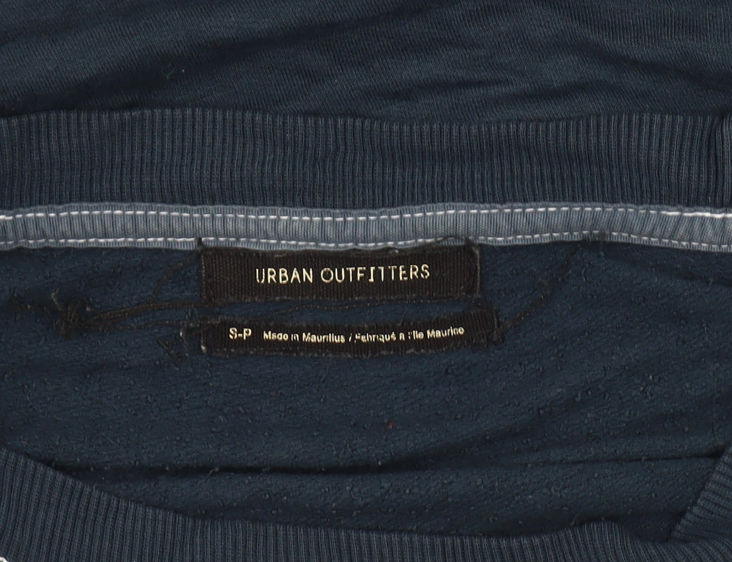 Urban Outfitters Women's Blue Slim Fit Cropped Long Sleeve T-Shirt S