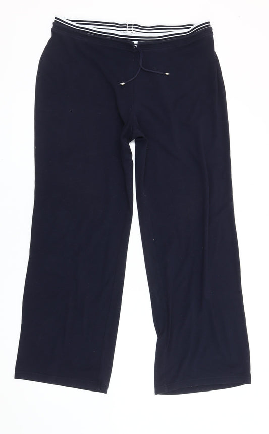 M&Co. Womens Black L Straight Leg Sweatpants Elastic Waist