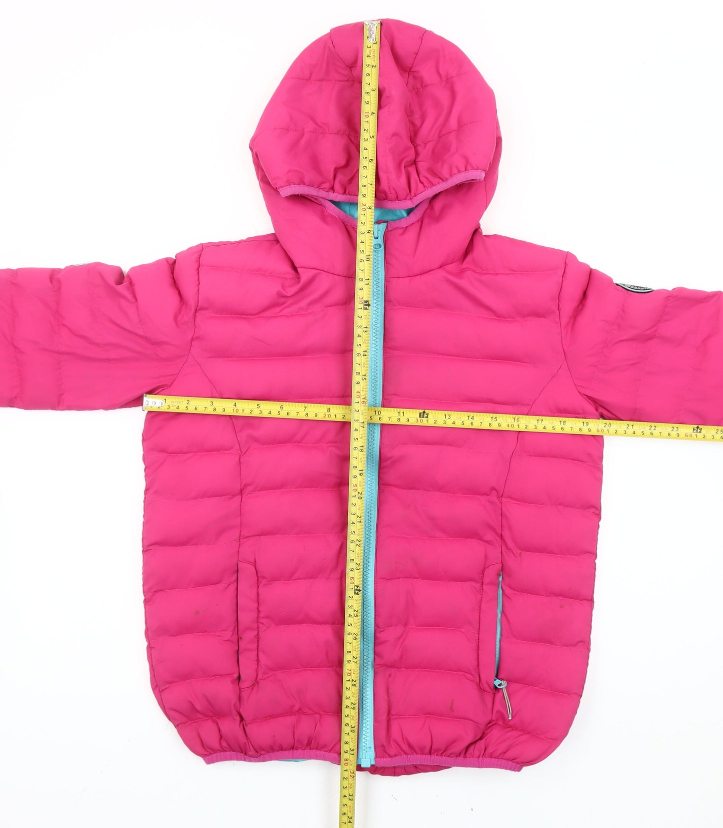Surfanic Girls Pink 14 Years Hooded Puffer Jacket Winter Coat