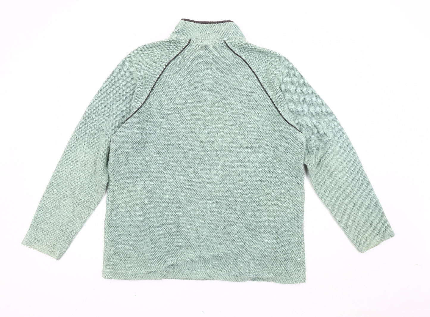 Cotton Traders Men’s Green Knit 1/4 Zip Pullover Sweatshirt M