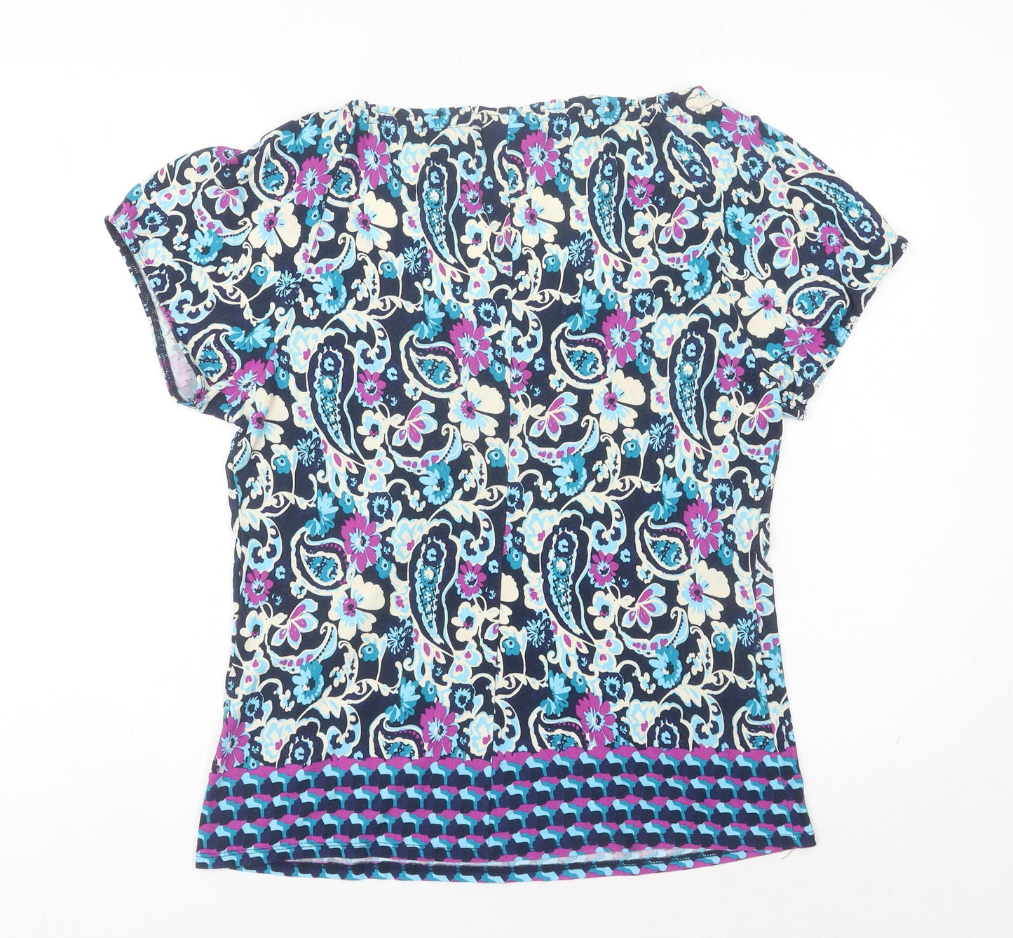 Wallis Petite Women’s Multicoloured Paisley Jersey Blouse UK 14