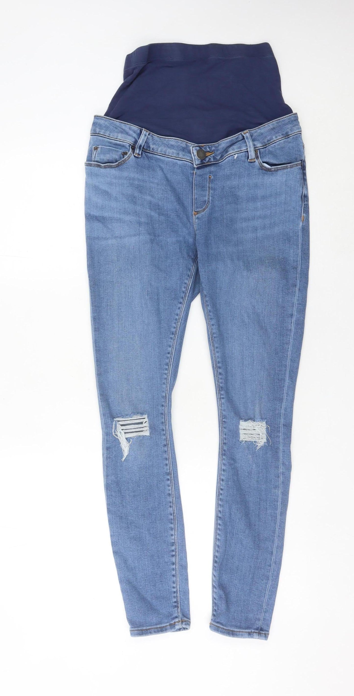 ASOS Women’s Blue Size 8 Maternity Skinny Distressed Jeans