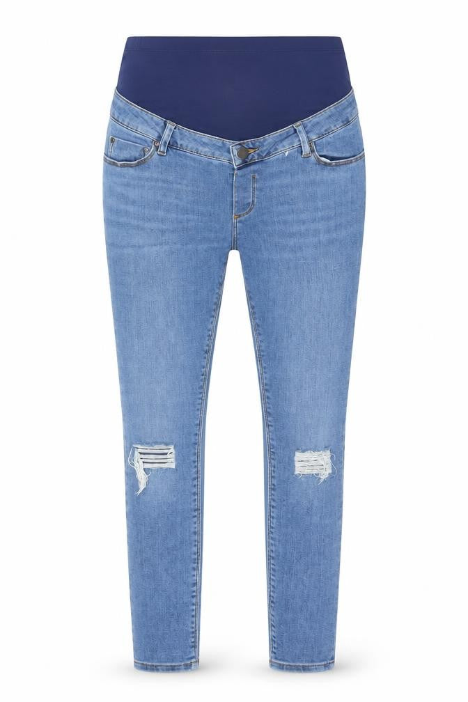 ASOS Women’s Blue Size 8 Maternity Skinny Distressed Jeans