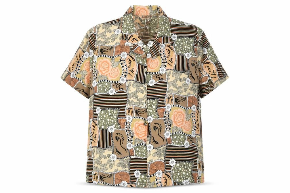 Essentials Bon Marché Women's Multicoloured Floral Button-Up Shirt Size 16