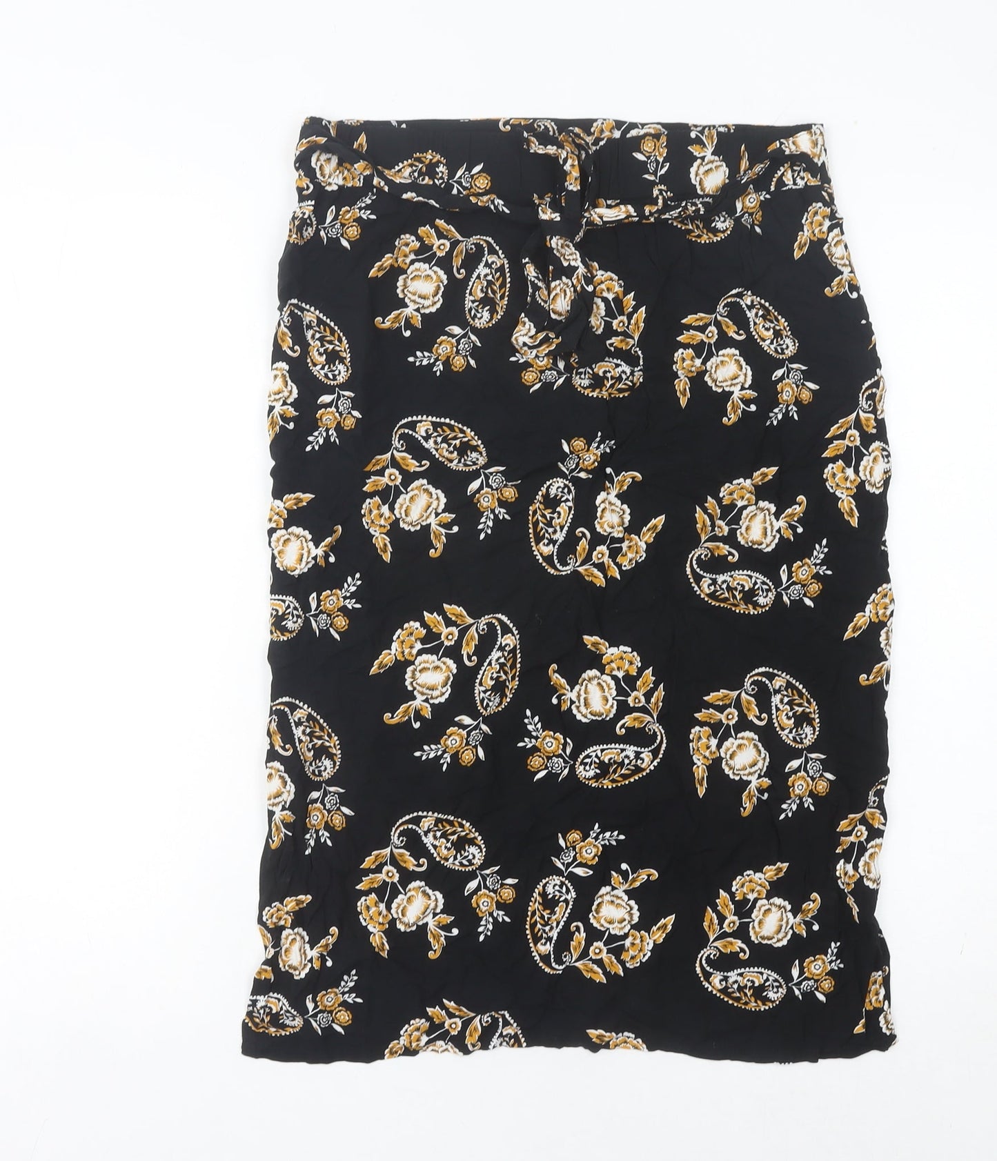 Dorothy Perkins Women’s Black Paisley High Rise Pencil Skirt UK 10
