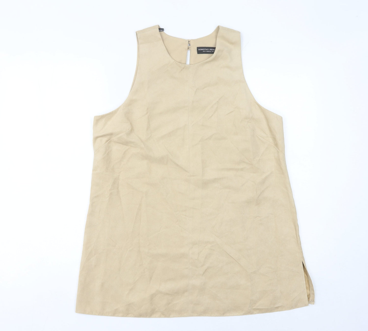 Dorothy Perkins Women’s Beige Size 14 Basic Sleeveless Tank Top