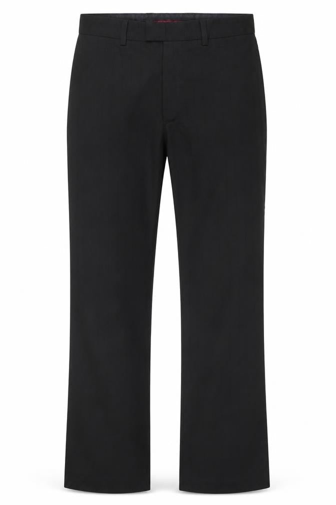 Burton Men's Black Straight Leg Business Trousers 34R Polyester Viscose