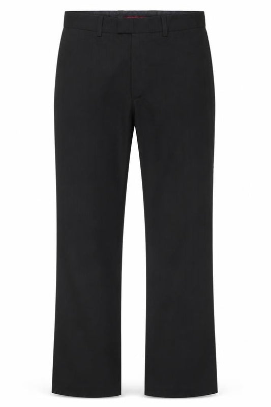 Burton Men's Black Straight Leg Business Trousers 34R Polyester Viscose