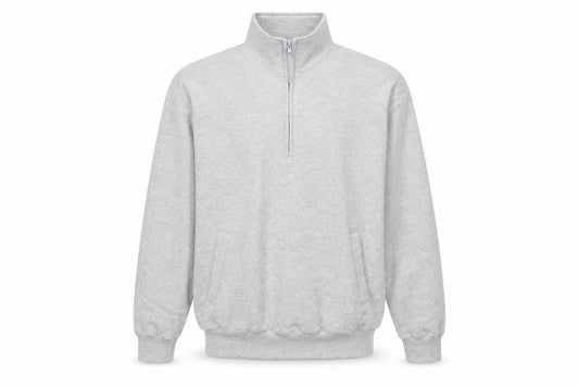Champion Men’s Grey M Eco Authentic 1/4 Zip Fleece Sweatshirt