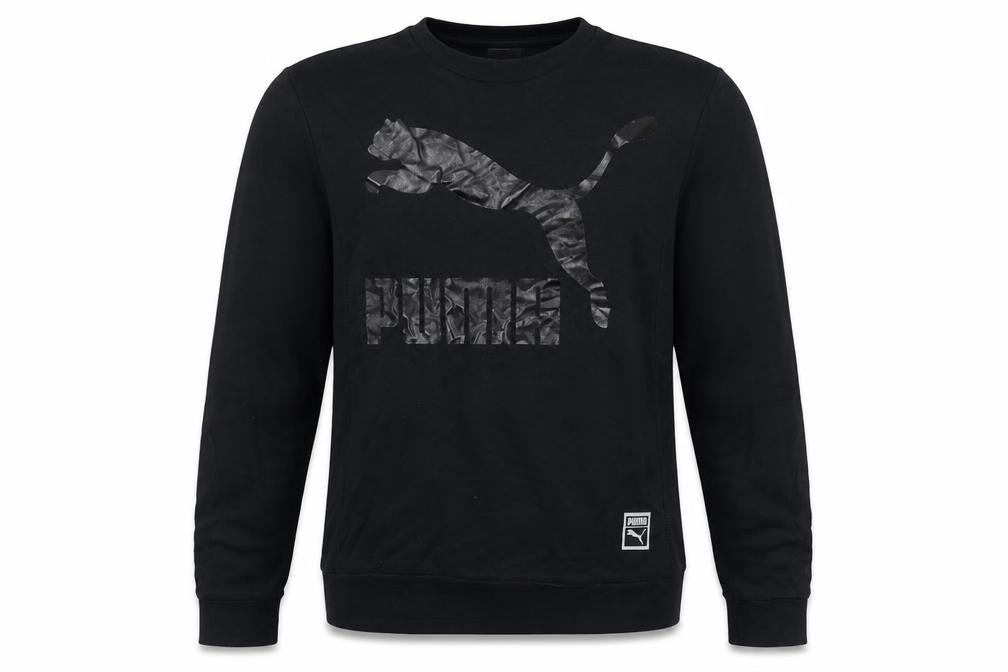 Puma Men's Black L Pullover Sweatshirt Long Sleeve Crew Neck Sportswear
