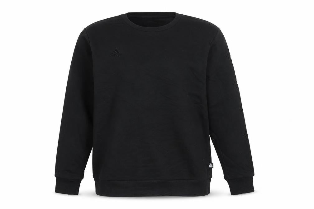 Adidas Men's Black L Pullover Sweatshirt Crew Neck Jersey Long Sleeve