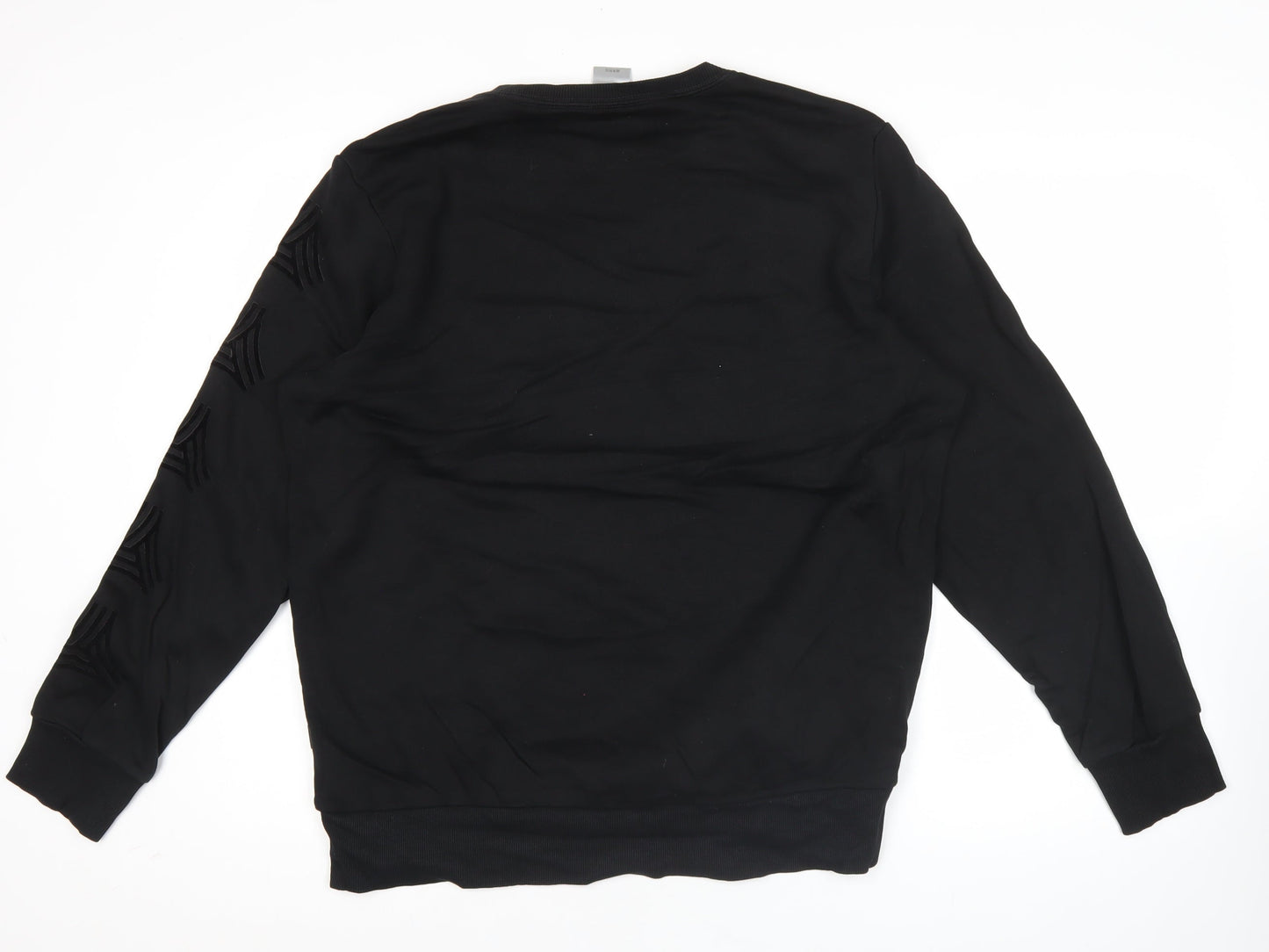 Adidas Men's Black L Pullover Sweatshirt Crew Neck Jersey Long Sleeve