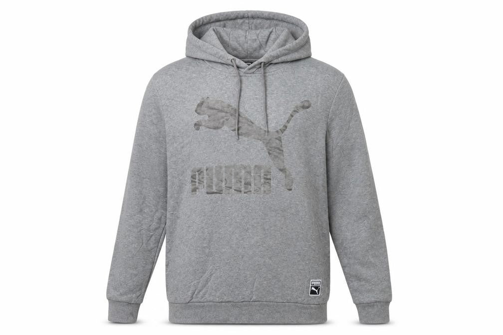 Puma Mens Grey XL Pullover Hoodie Jersey Cotton Elastane