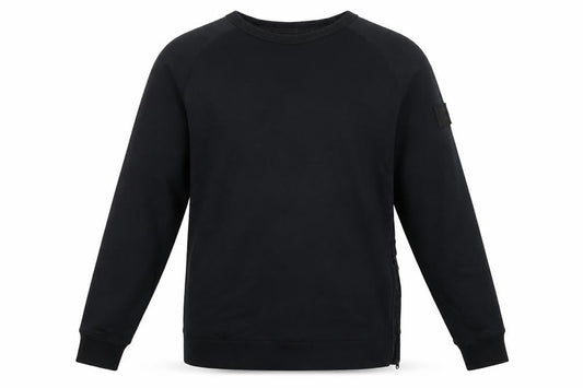 New Balance Men's Black Pullover Sweatshirt M Crew Neck Logo Zip