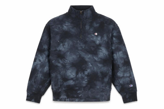 Champion Harvard Men's Black Tie Dye XL Quarter-Zip Sweatshirt