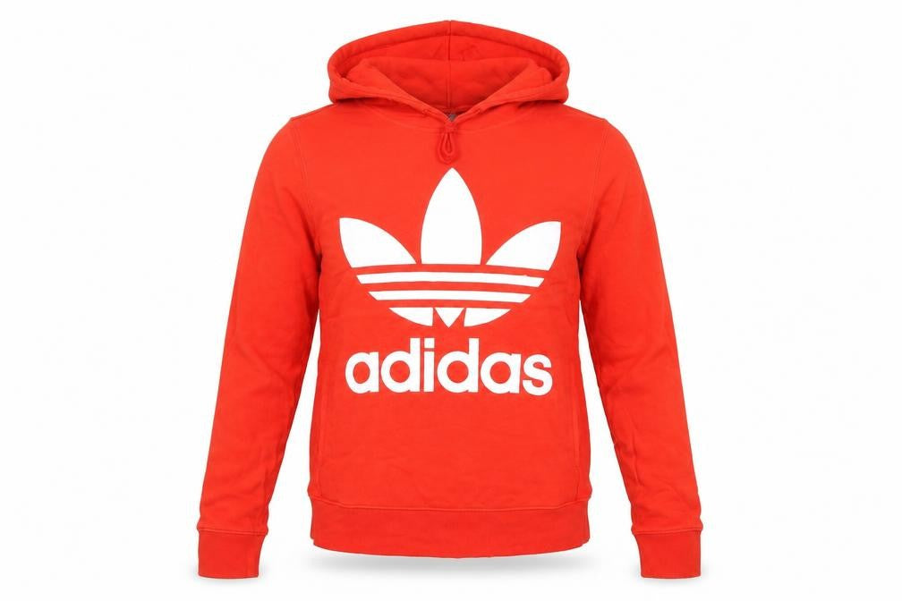 Adidas Men's Red Trefoil Pullover Hoodie XS Sportswear