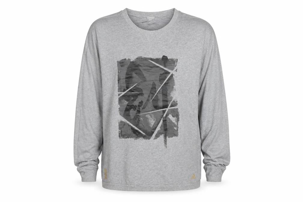 Adidas Men’s Grey Graphic Pullover Sweatshirt L Long Sleeve Jersey