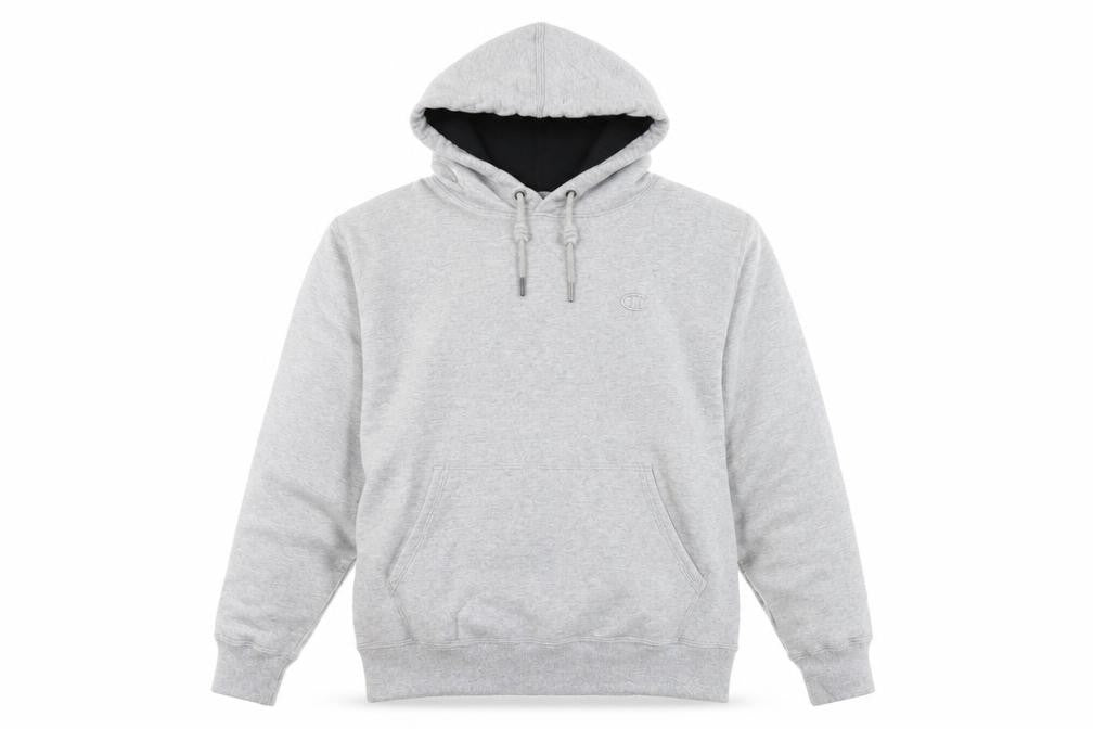 Champion Men's Grey M Pullover Hoodie Fleece Regular Fit
