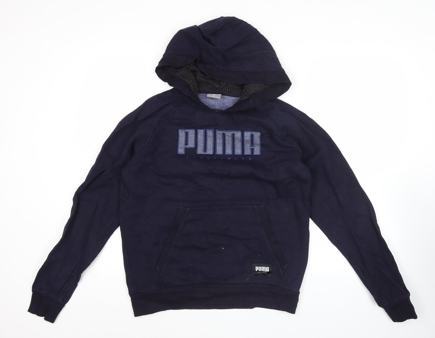 Puma Mens Blue Pullover Hoodie Hoodie S Logo Sportswear