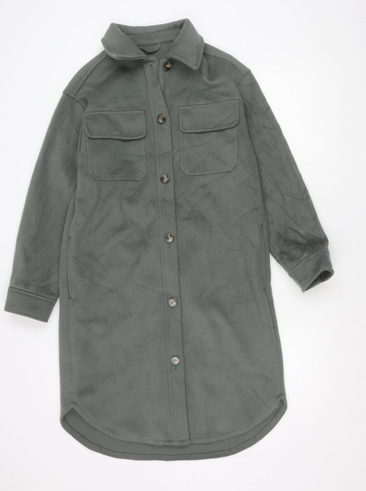Marks and Spencer Women’s Green Long Jacket Size S Polyester Viscose