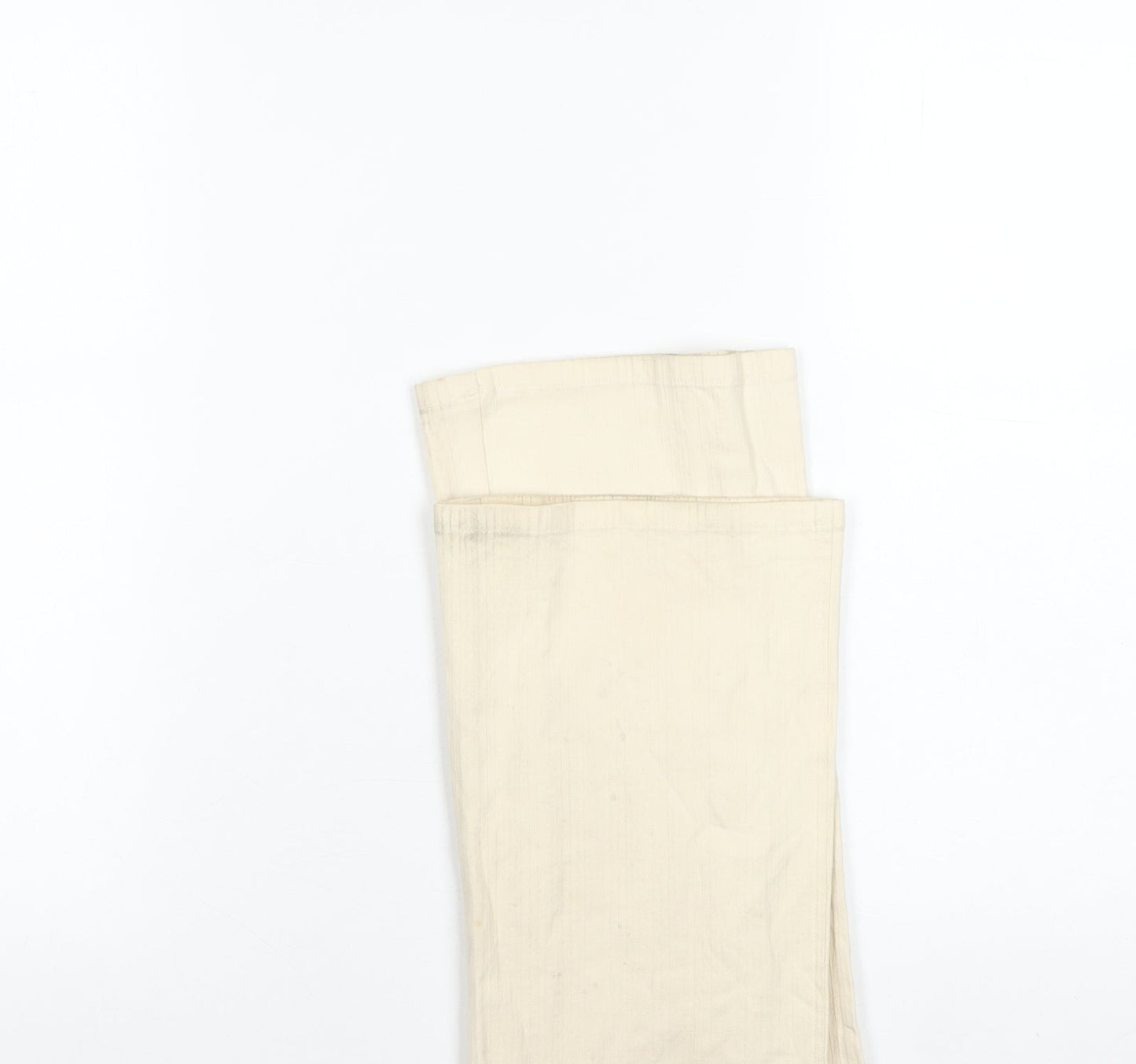 Marks and Spencer Women’s Beige Size 16 Straight Leg Cotton Trousers
