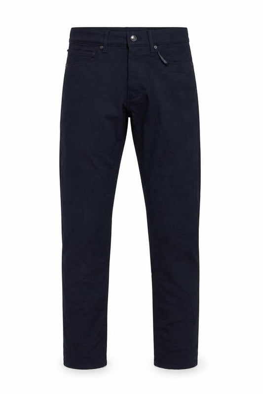 UNO Men's Blue Slim Fit Trousers 30W 33L Cotton Blend Casual