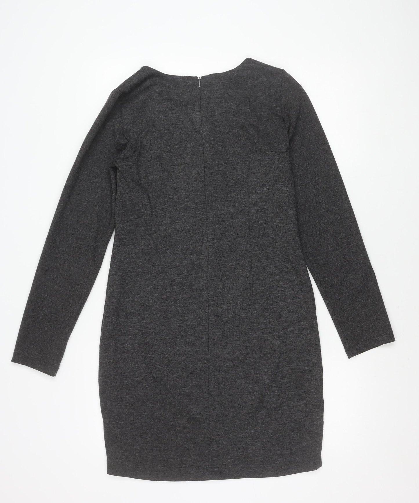 Zara Women’s Grey Bodycon Knit Knee Length Dress L