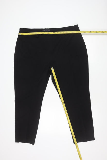 Marks & Spencer Womens Black Size 20 Regular Fit Straight Trousers