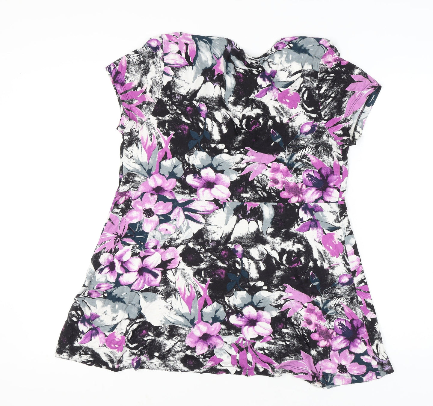 Bodyflirt Women’s Multicoloured Floral V-Neck Tunic Blouse L