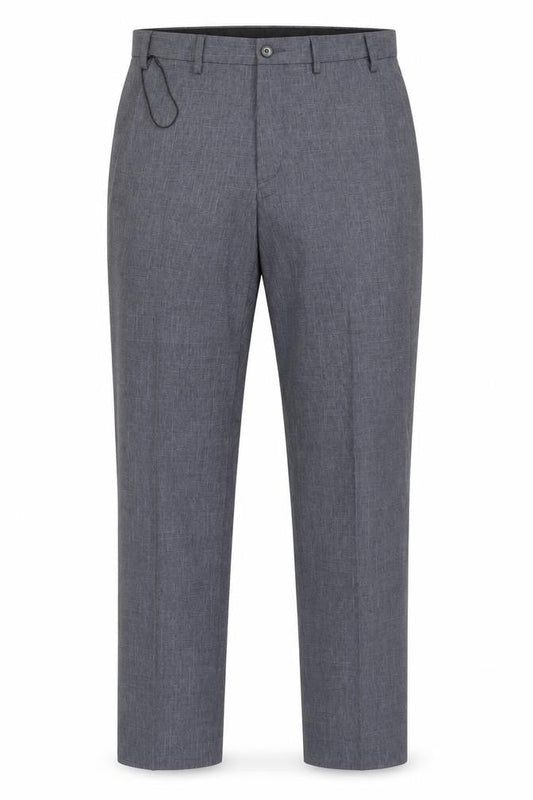Marks & Spencer Men’s Blue Regular Fit Chambray Trousers 30W 33L Business