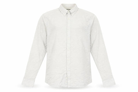 Jasper Conran Men’s Ivory Long Sleeve Button-Up Shirt L Regular