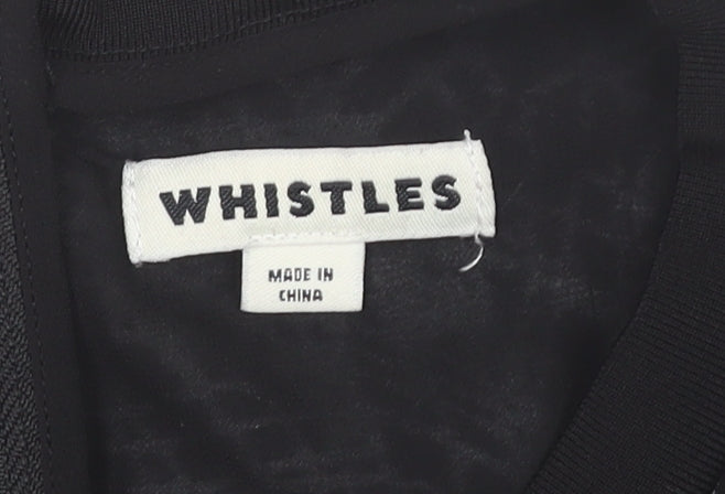 Whistles Women’s Black Geometric Shift Dress Size 12 Knee Length